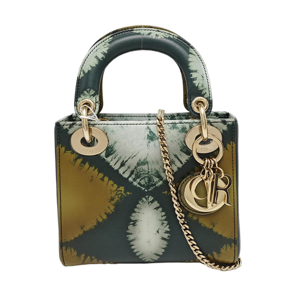 Authenticated pre-owned  Lady Dior Mini Calfskin Multicolor - Tote Bag at Looply