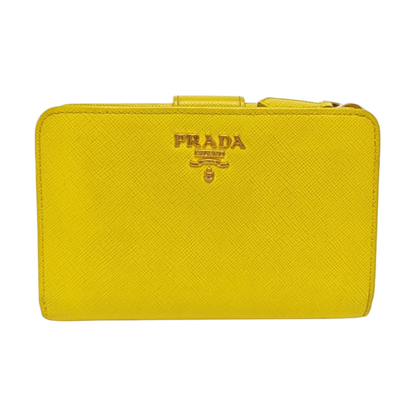 Saffiano Calfskin Wallet Yellow