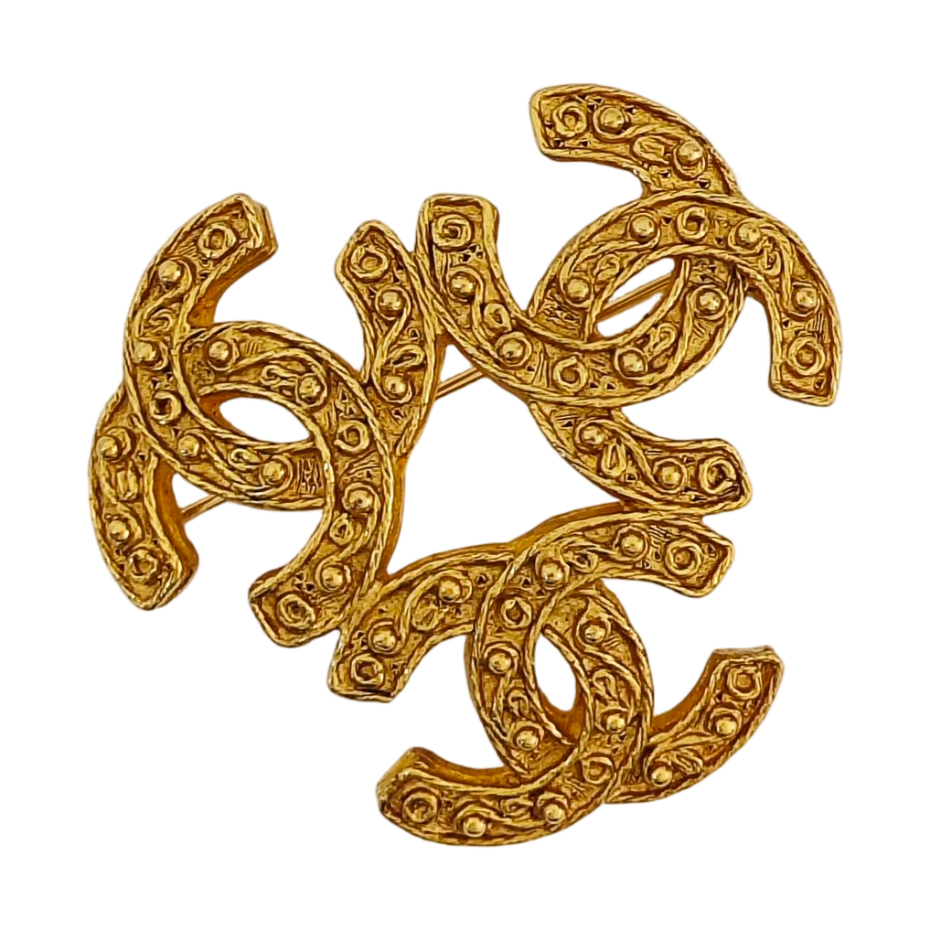 Metal Gold Brooch