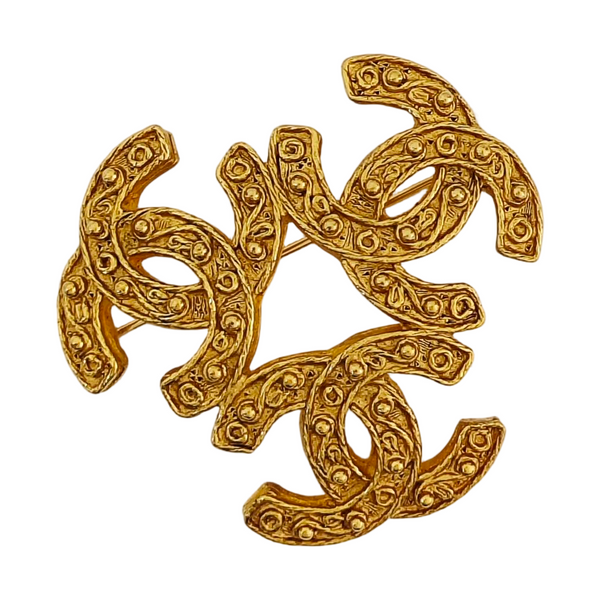 Metal Gold Brooch