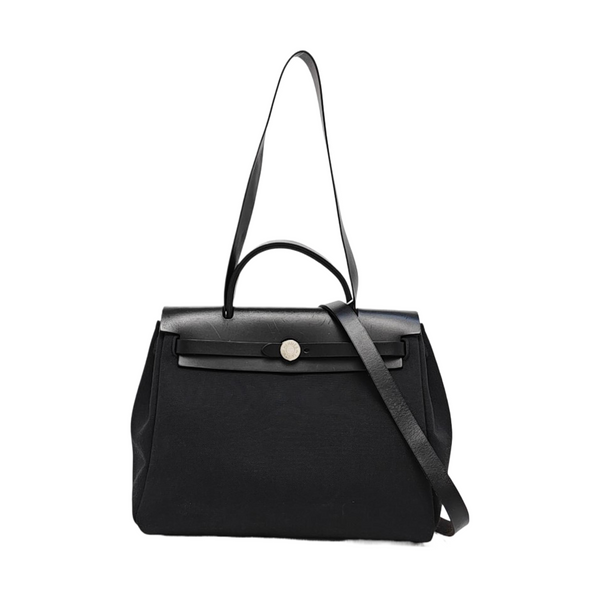 Authenticated pre-owned  Herbag 31 Canvas Black - Shoulder Bag at Looply