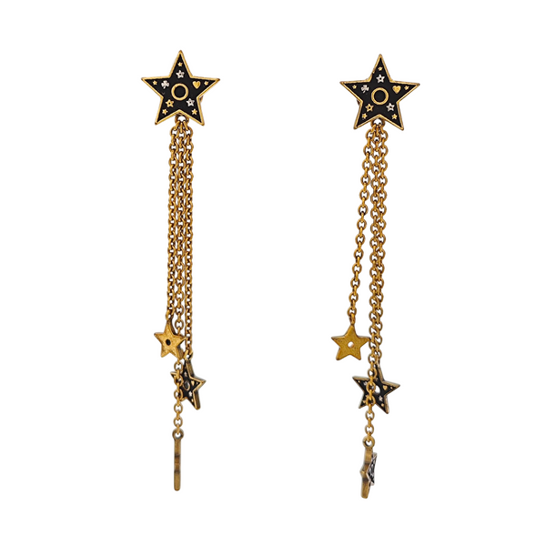 Dior Star Metal Gold Earrings