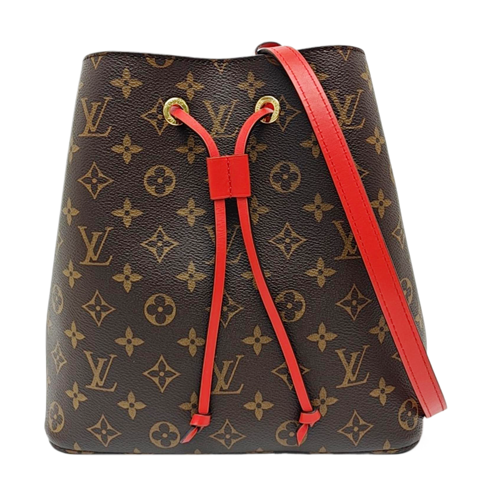 NÉONOÉ MM Monogram Coated Canvas Brown