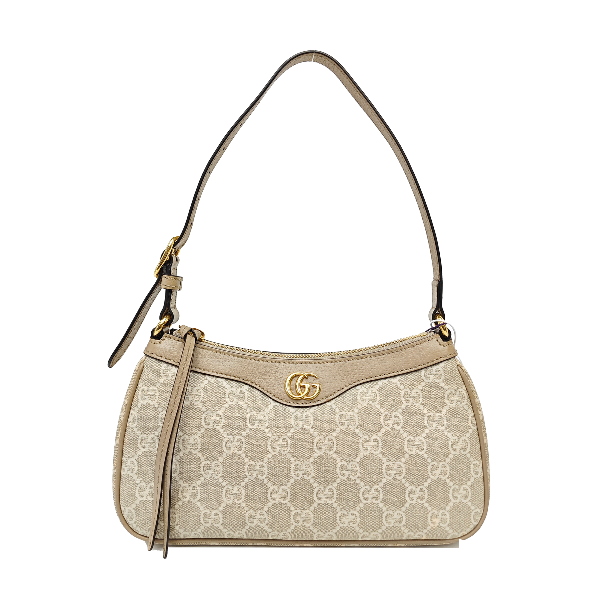 Ophidia Small Monogram Coated Canvas Beige