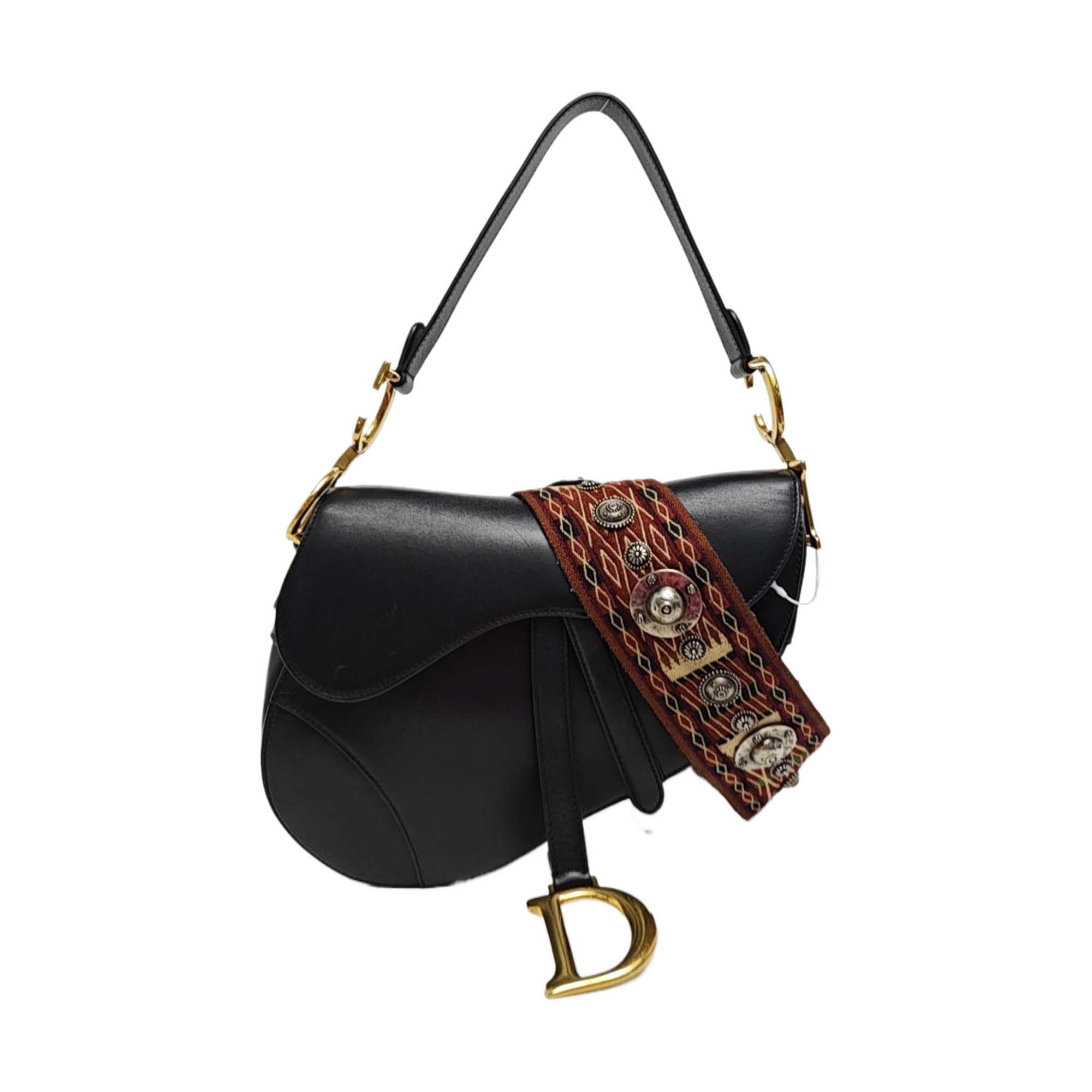 Saddle Small Calfskin Black