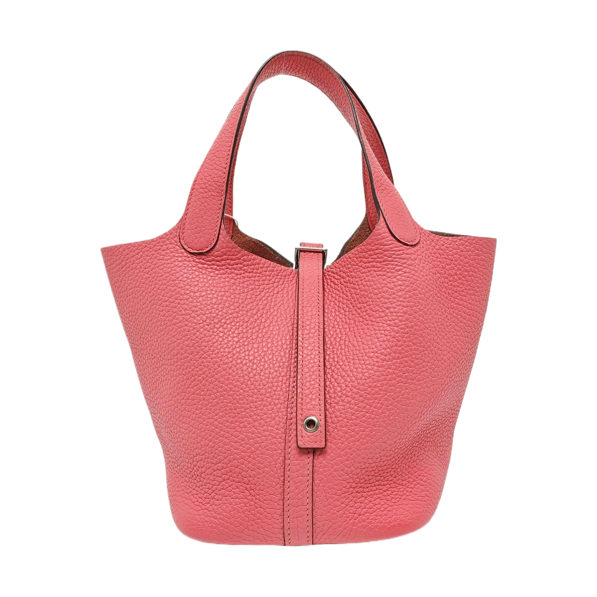Authenticated pre-owned  Picotin Lock 18 Clemence Pink - Bucket Bag at Looply