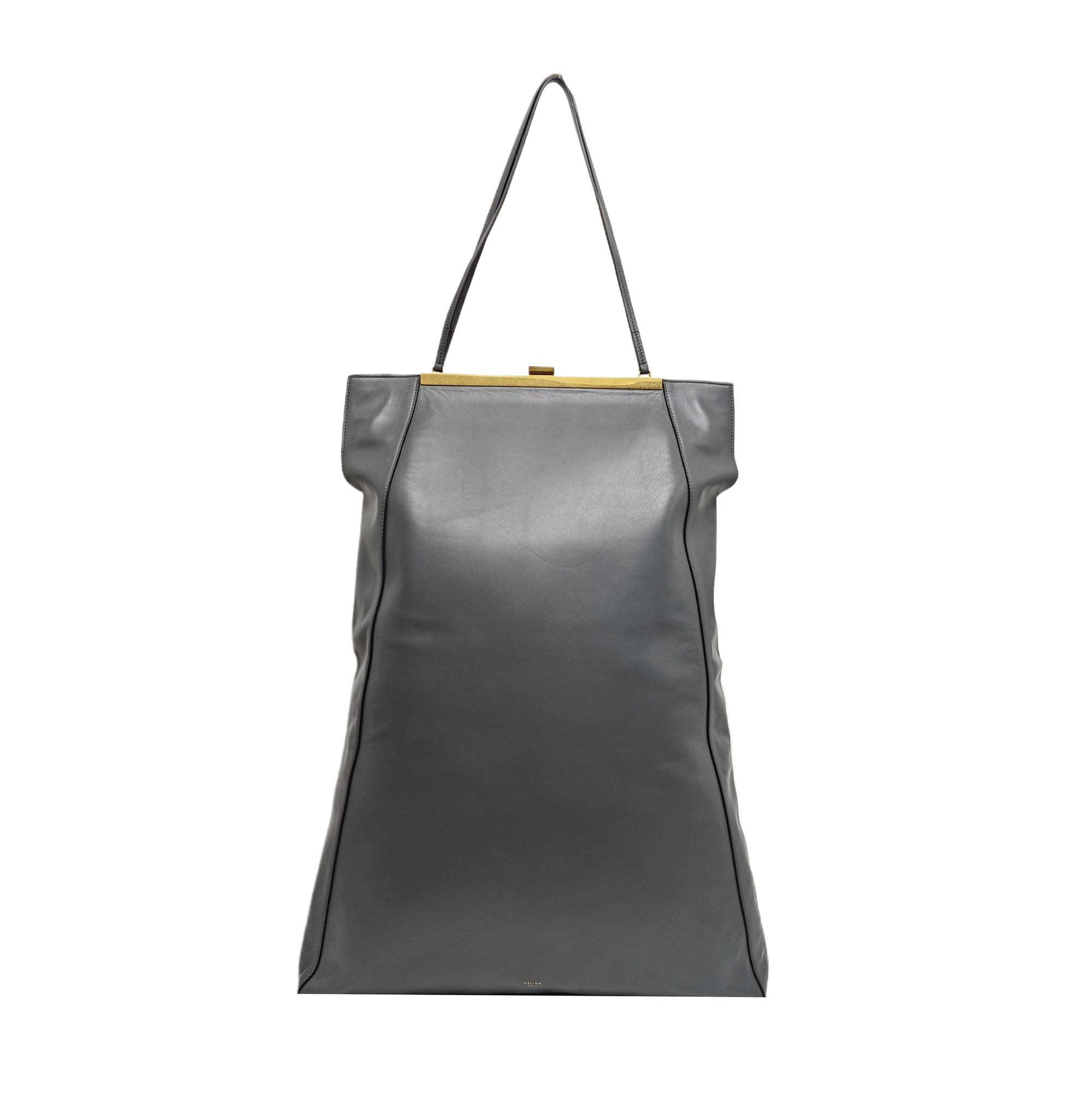 Calfskin Shoulder Bag Gray