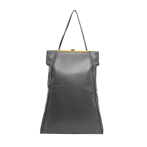 Calfskin Shoulder Bag Gray