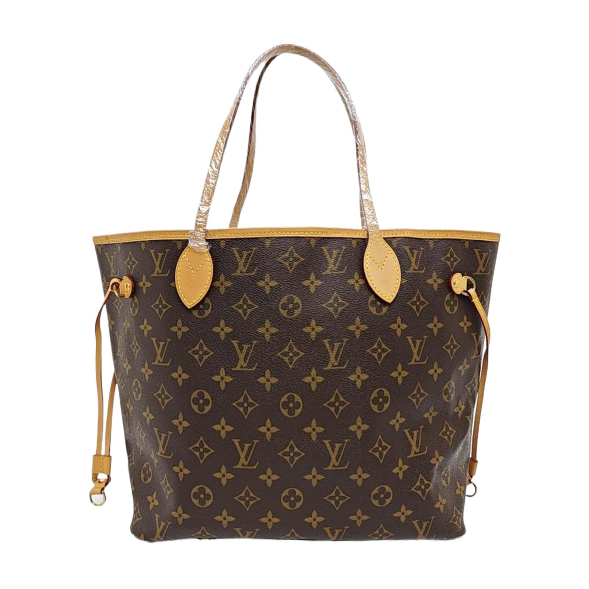NEVERFULL MM Monogram Coated Canvas Brown