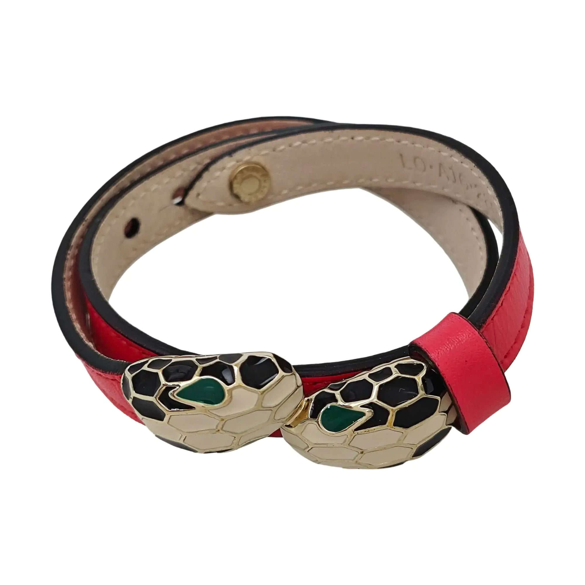 SERPENTI Brass Red Bracelet