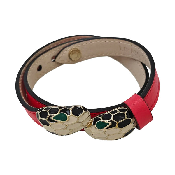 SERPENTI Brass Red Bracelet