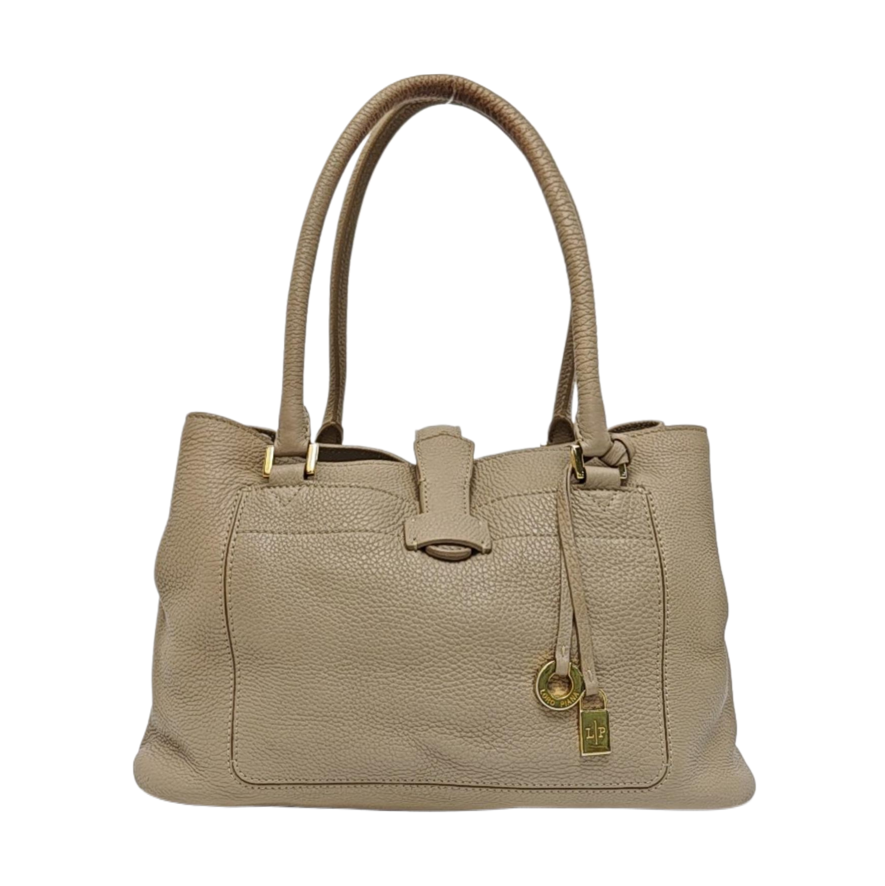 Calfskin Shoulder Bag Beige