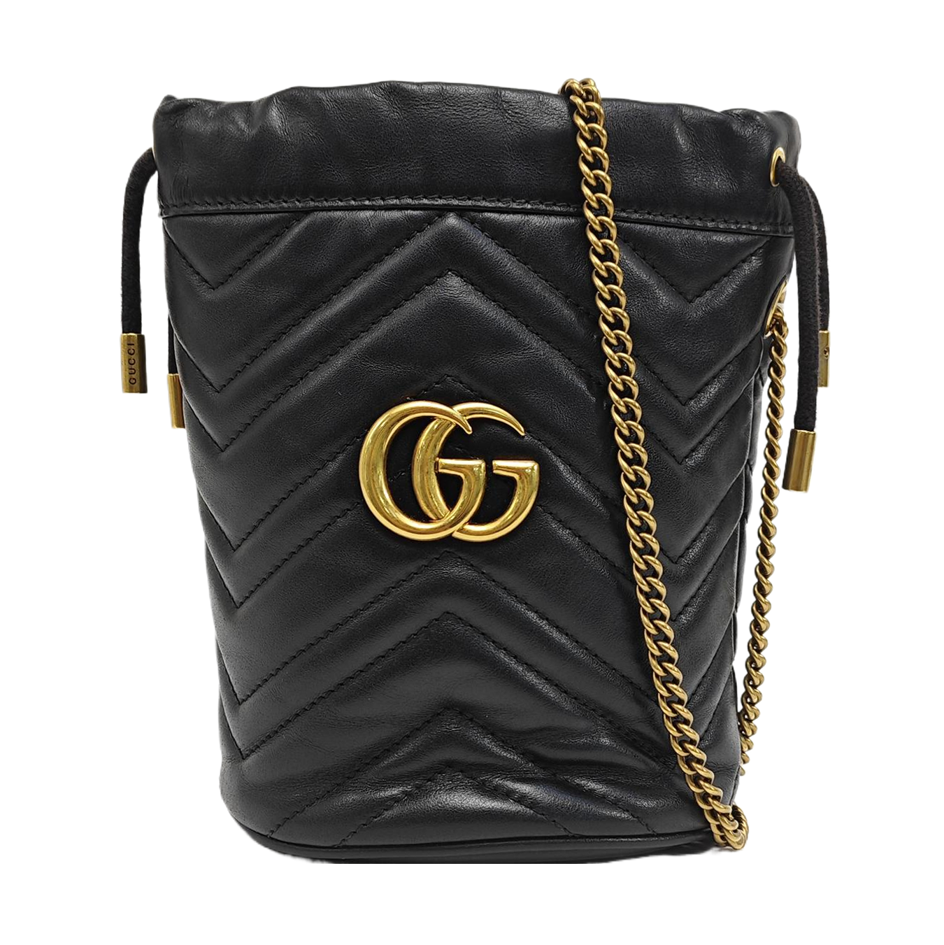GG Marmont Mini Quilted Calfskin Black
