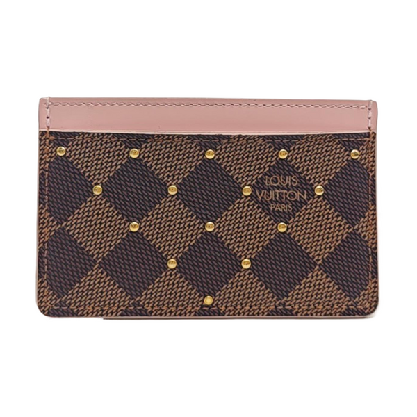 Damier Ebene Coated Canvas Card Holder Brown