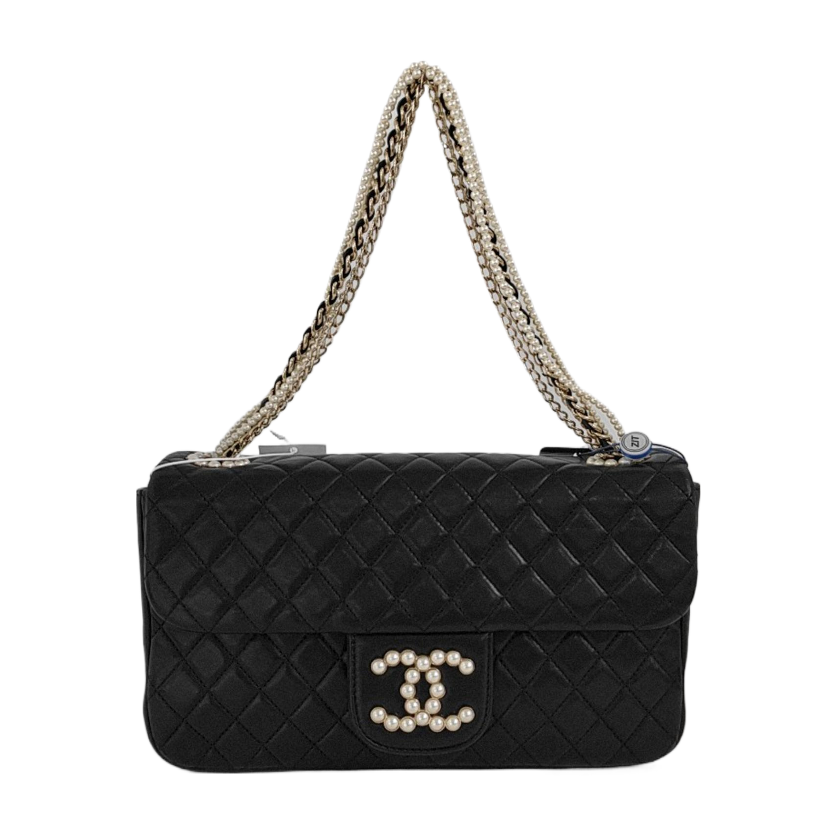 Medium Quilted Lambskin Black