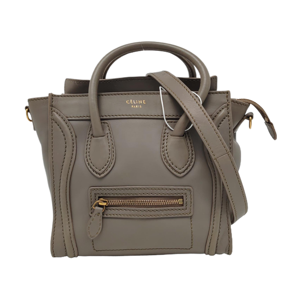 Authenticated pre-owned  LUGGAGE Nano Calfskin Gray - Tote Bag at Looply