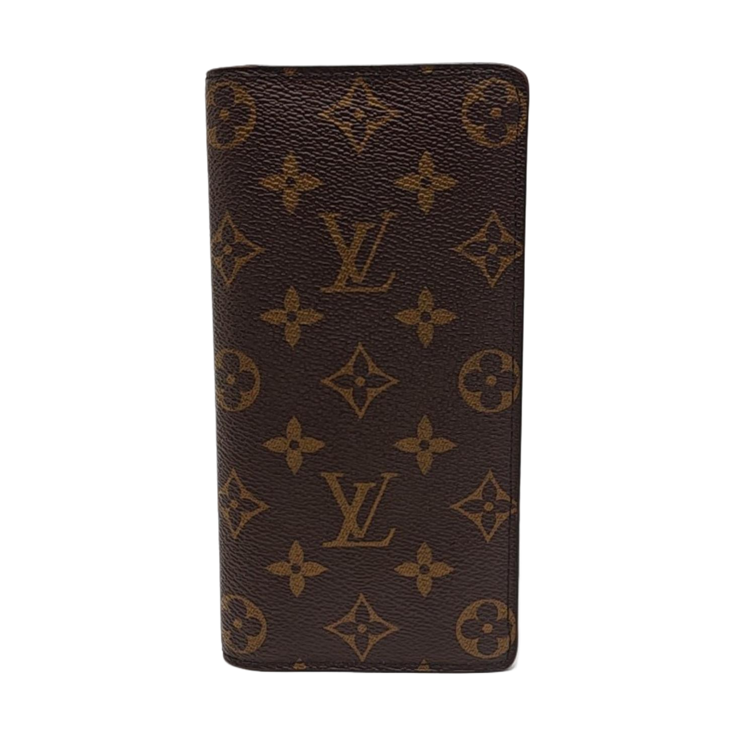 HINGE BRAZZA Monogram Coated Canvas Brown Wallet
