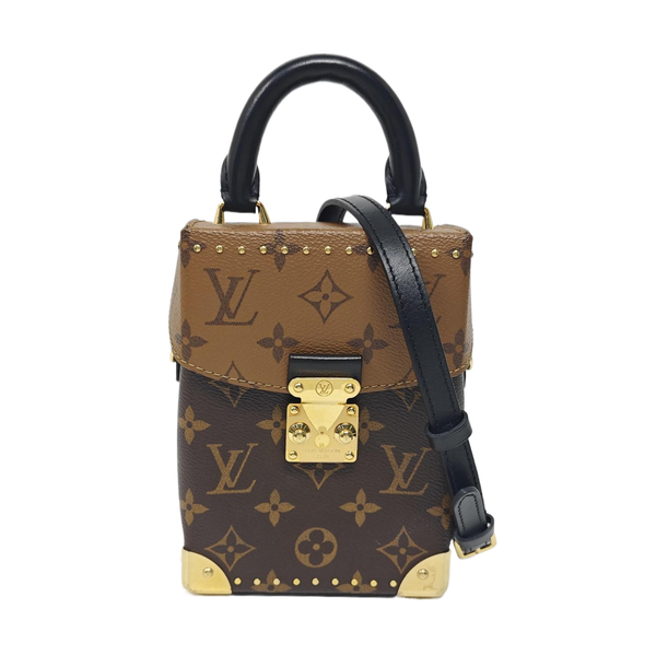 CAMERA BOX Monogram Coated Canvas Brown
