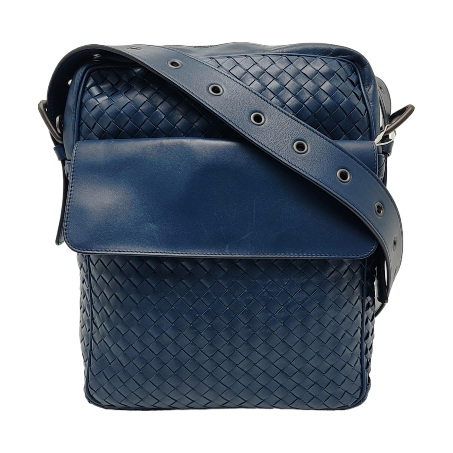 Calfskin Shoulder Bag Blue