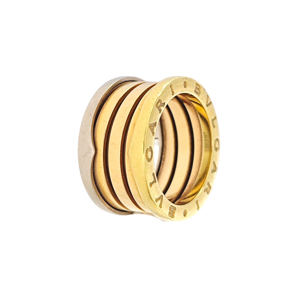 B.ZERO1 18k White Gold Rose Gold Ring EU 51