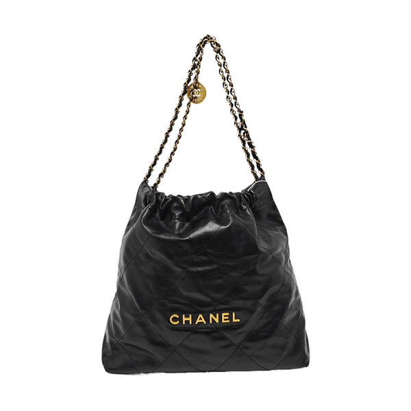 CHANEL 22 Medium Quilted Calfskin Black