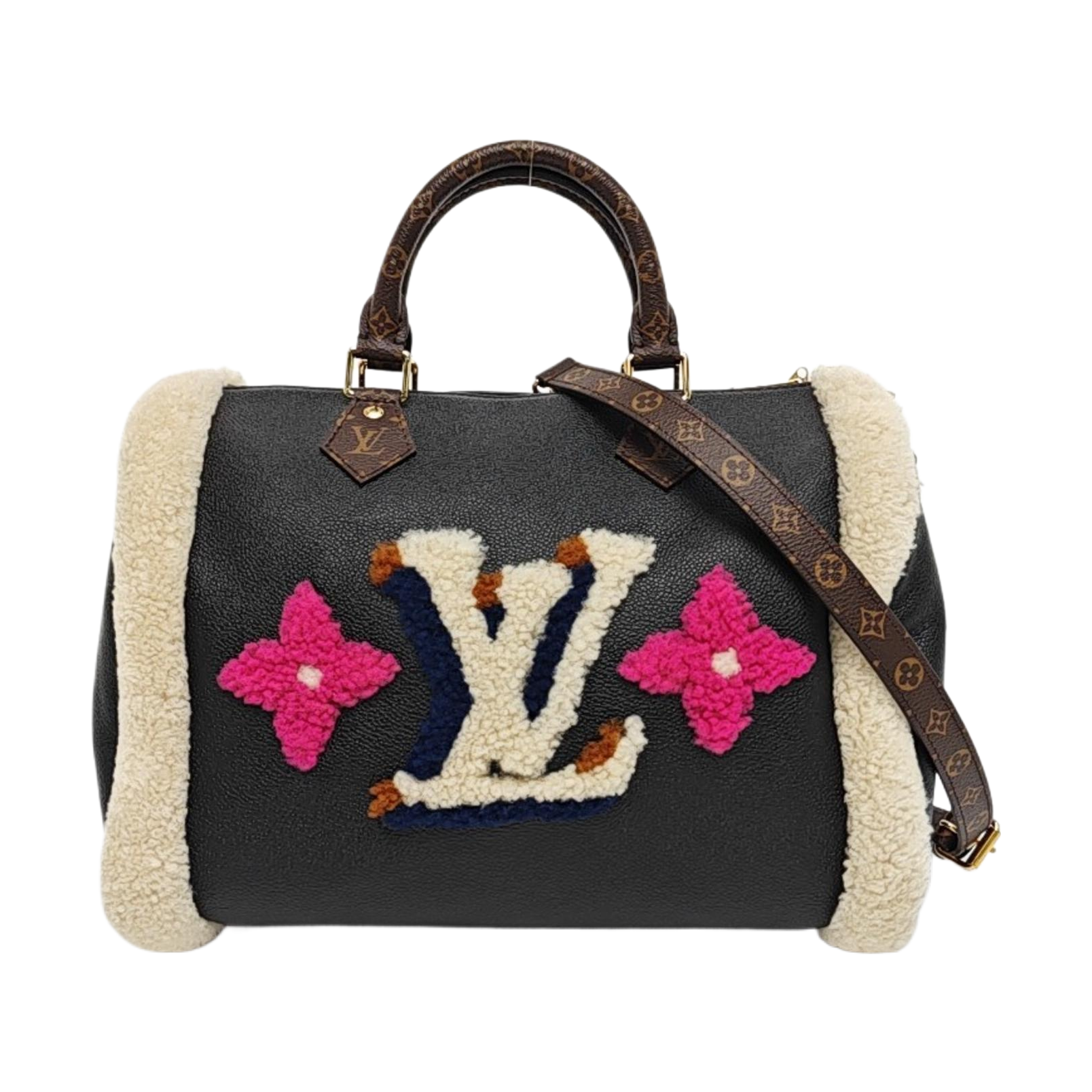 Authenticated pre-owned  SPEEDY 30 Monogram Calfskin Black - Shoulder Bag at Looply