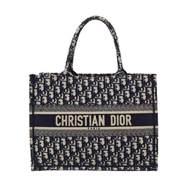 Book Tote Medium Oblique Canvas Blue