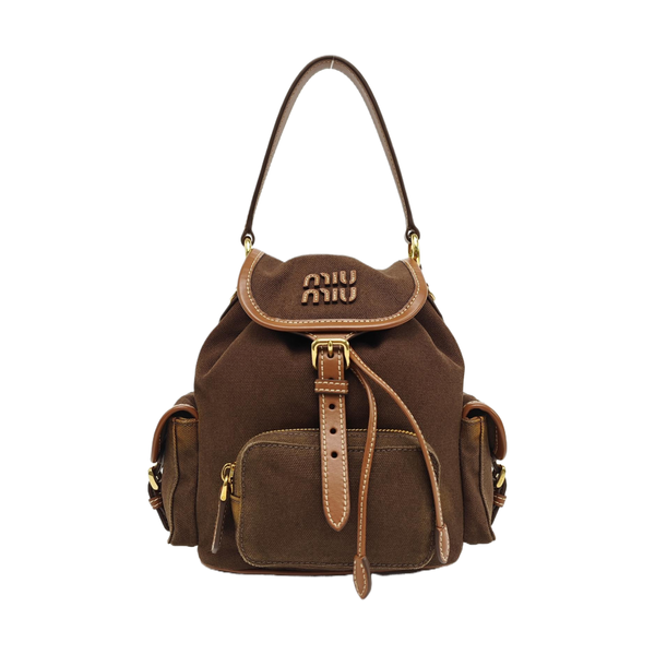 Fabric Backpack Brown