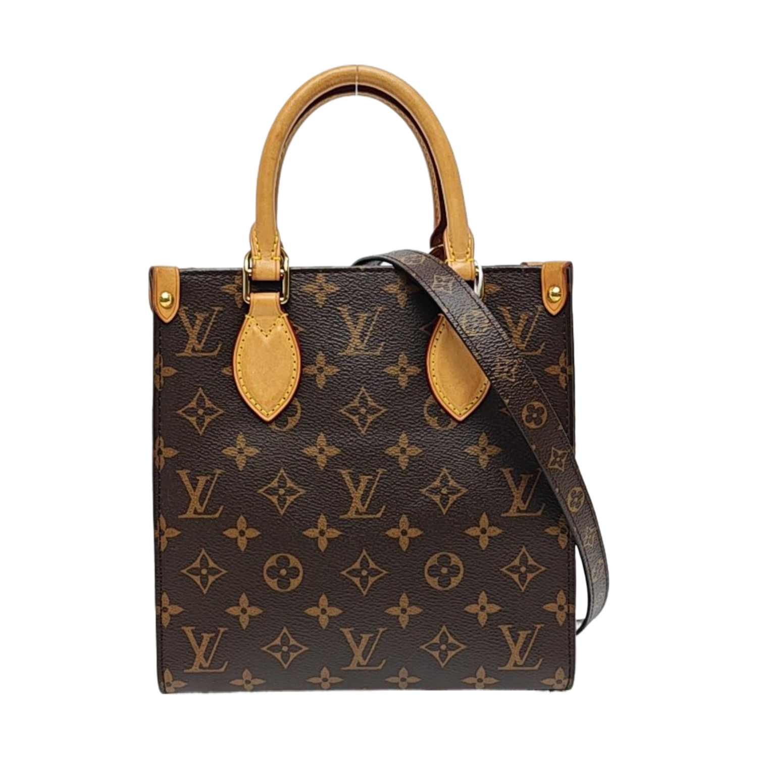 SAC PLAT BB Monogram Coated Canvas Brown