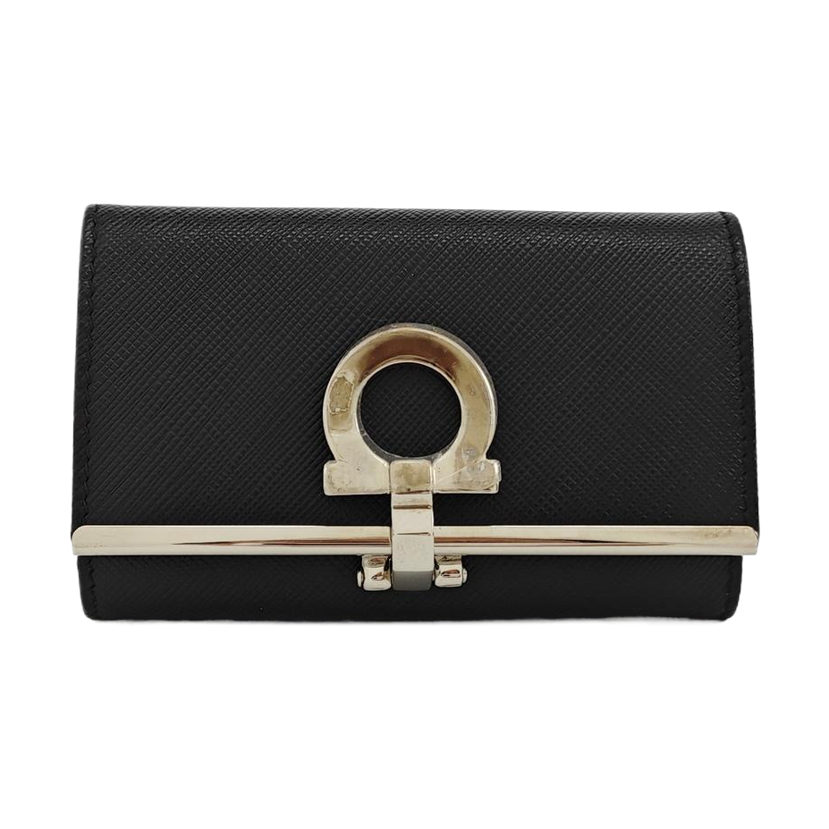 Gancio Calfskin Black Key Pouch