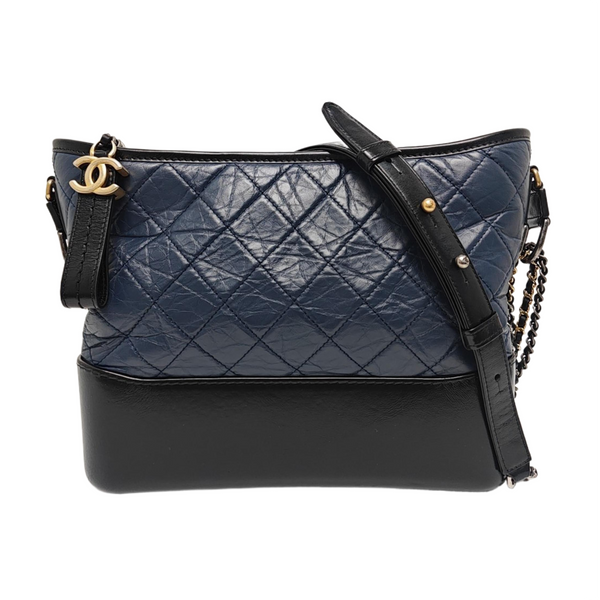 GABRIELLE Medium Quilted Calfskin Blue