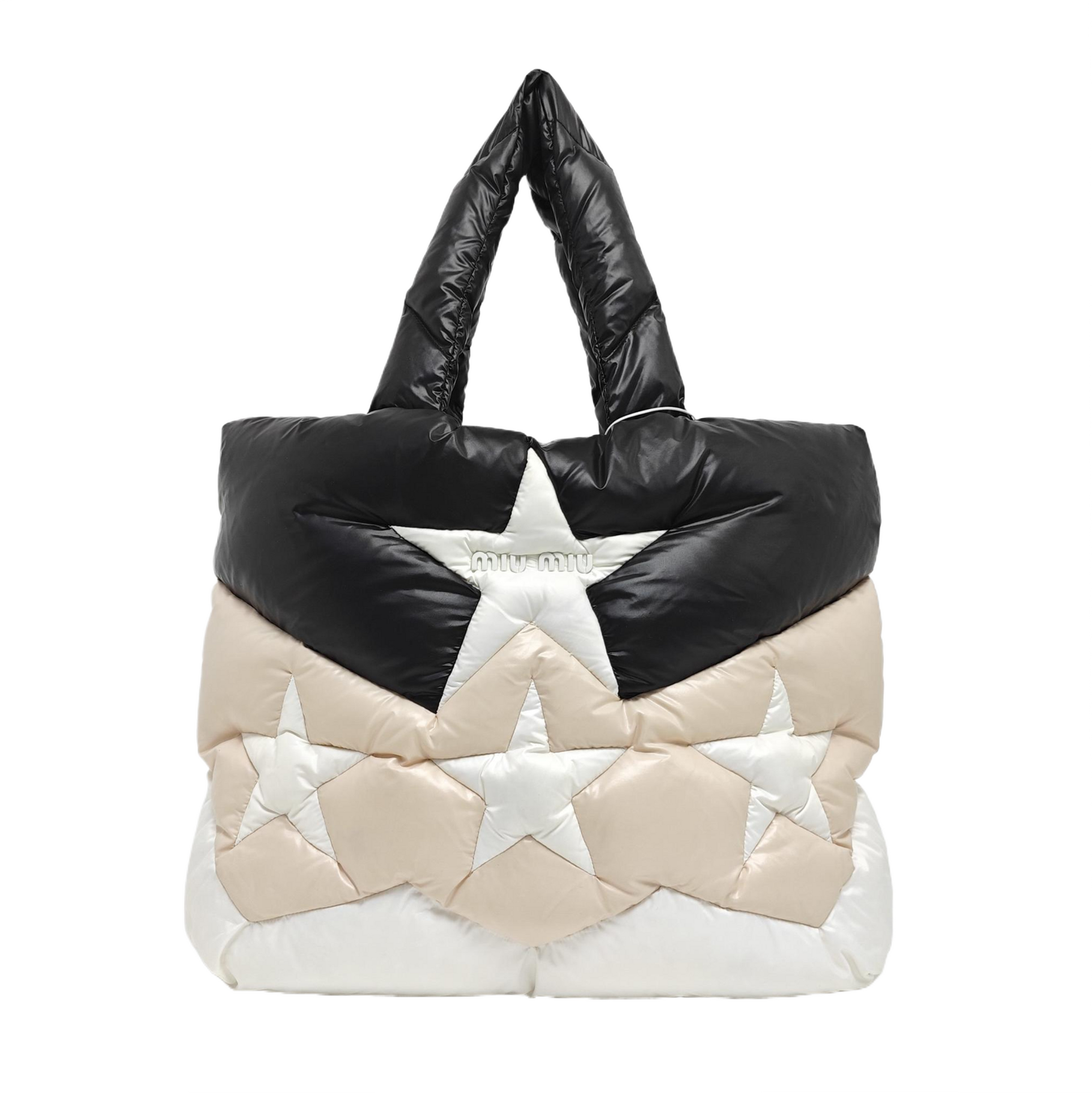 Quilted Nylon Tote Bag Multicolor