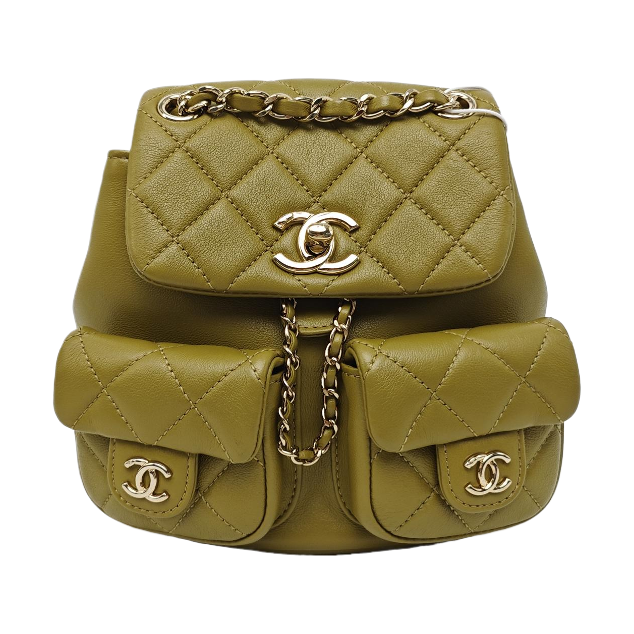 DUMA Small Quilted Calfskin Green