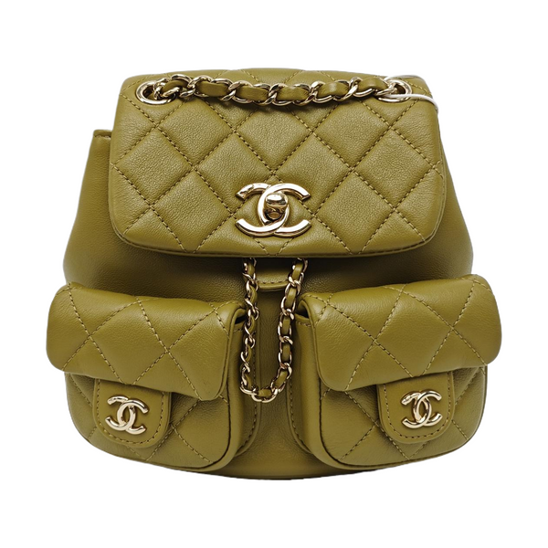 DUMA Small Quilted Calfskin Green