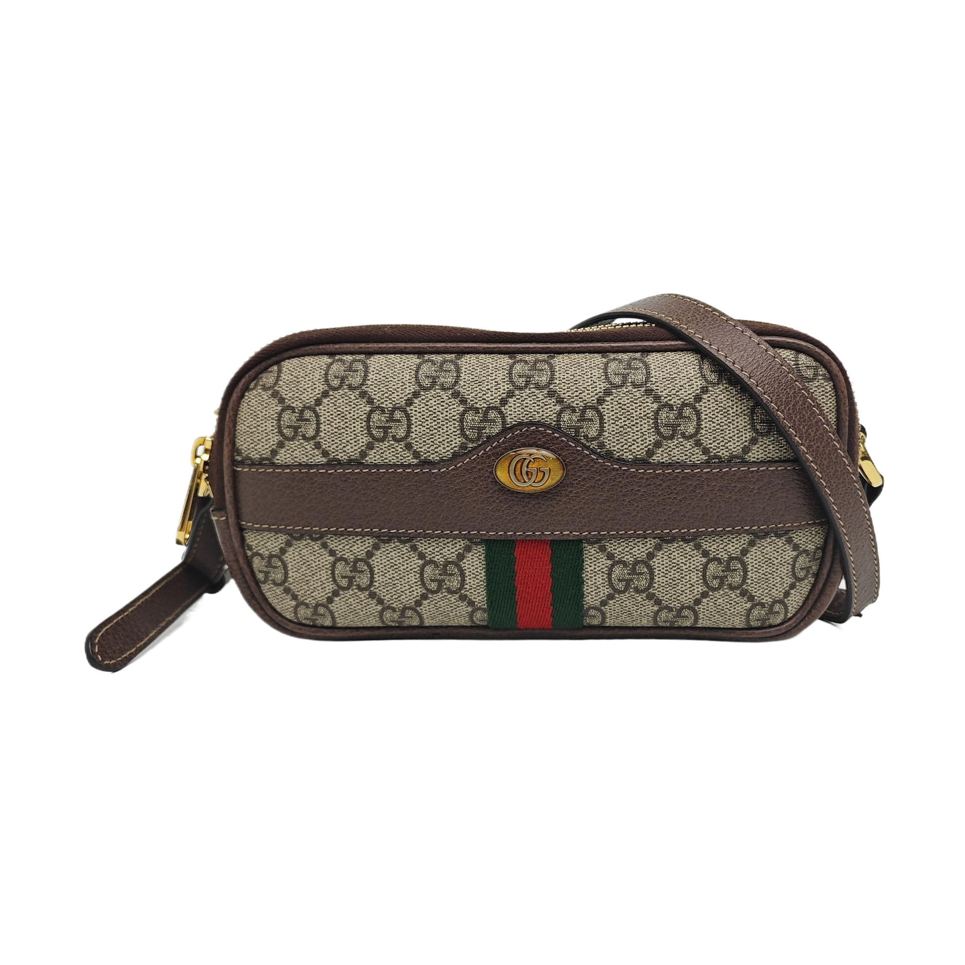 Ophidia Mini Monogram Coated Canvas Beige