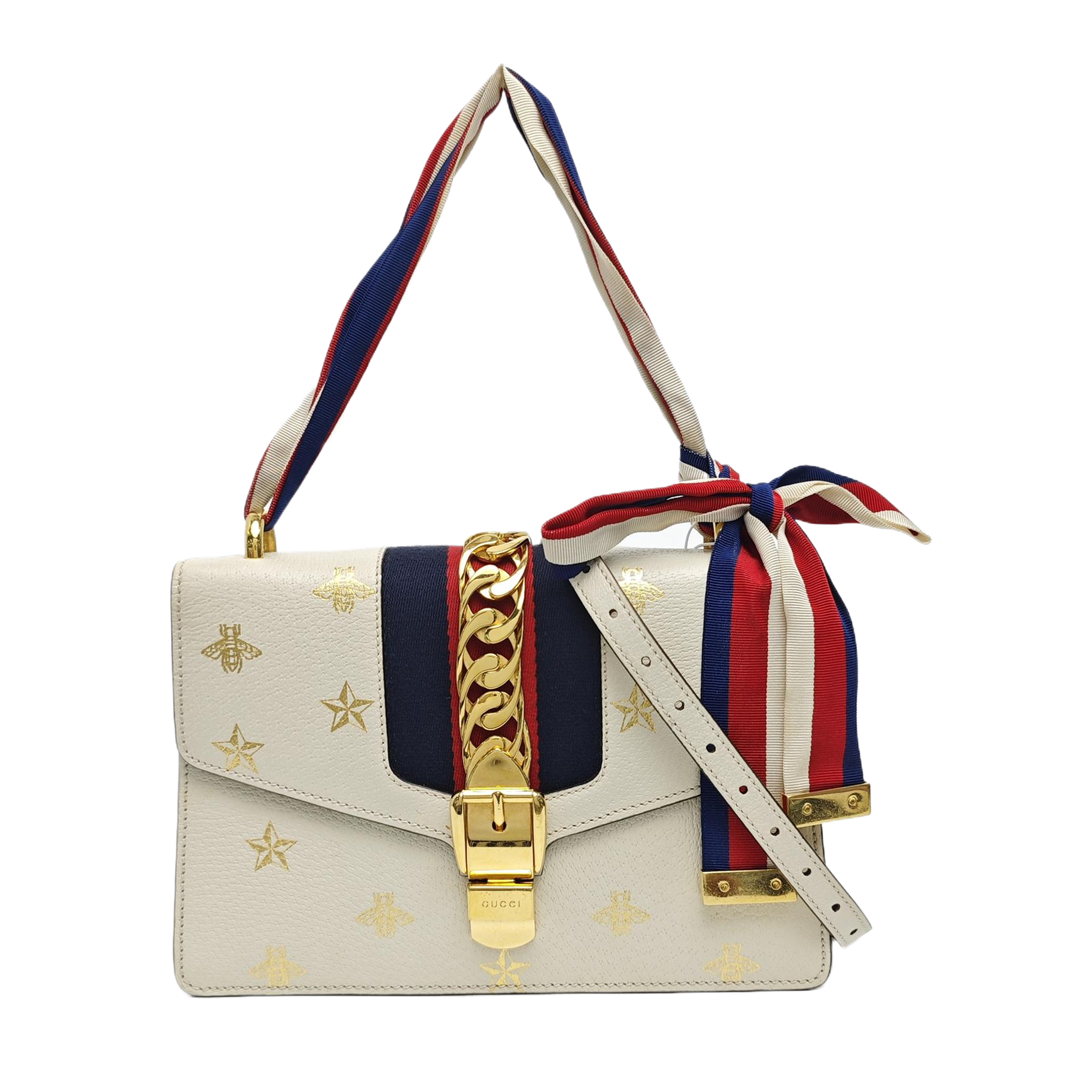 Calfskin Shoulder Bag Small White