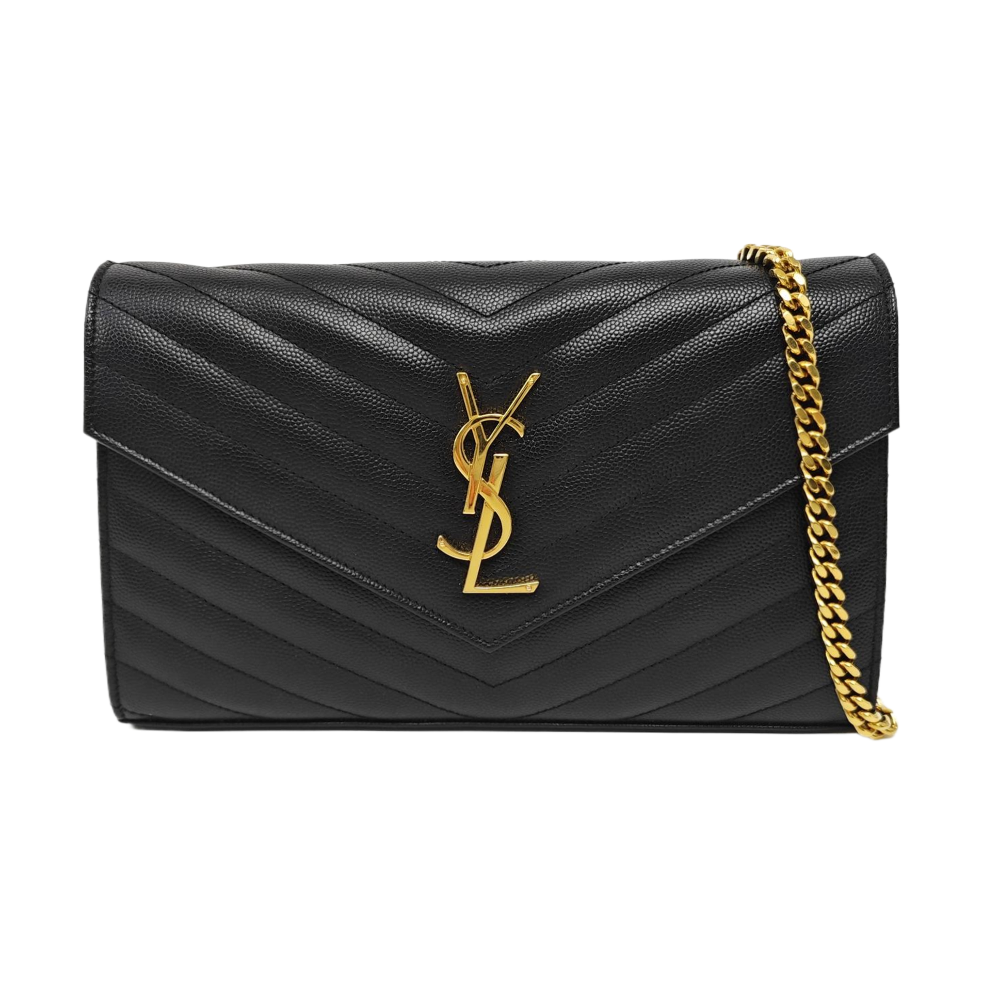 MONOGRAM Medium Chevron Calfskin Black