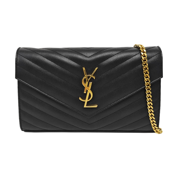 MONOGRAM Medium Chevron Calfskin Black