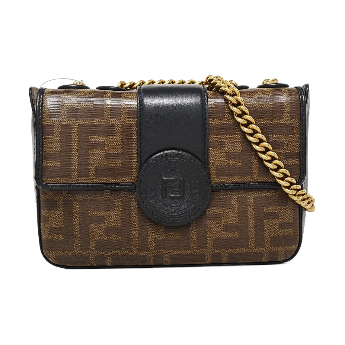 Double F Small Coated Canvas Brown