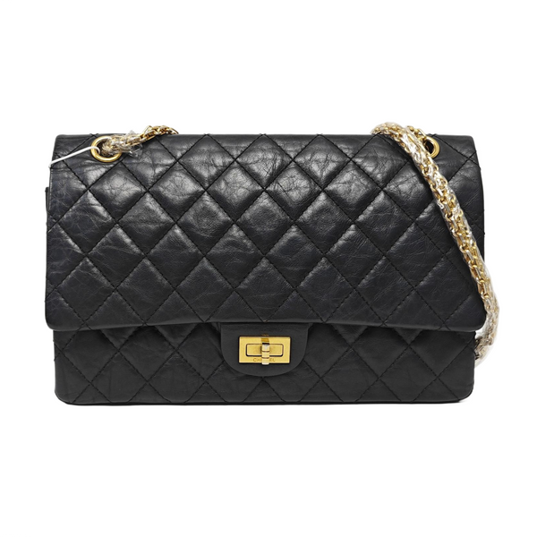 Authenticated pre-owned  2.55 227 (jumbo) Quilted Calfskin Black - Shoulder Bag at Looply