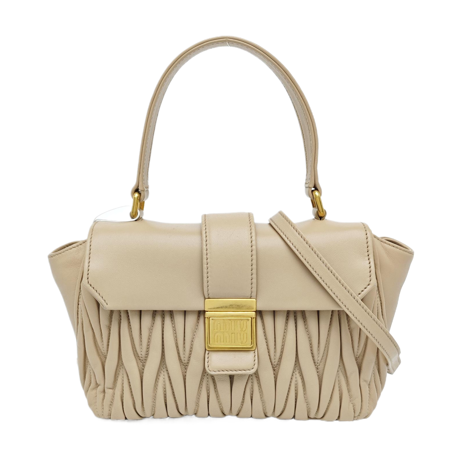 Matelassé Quilted Lambskin Beige
