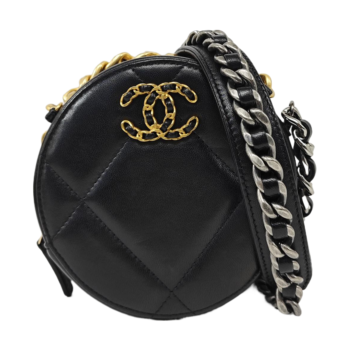 CHANEL 19 Small Quilted Lambskin Black