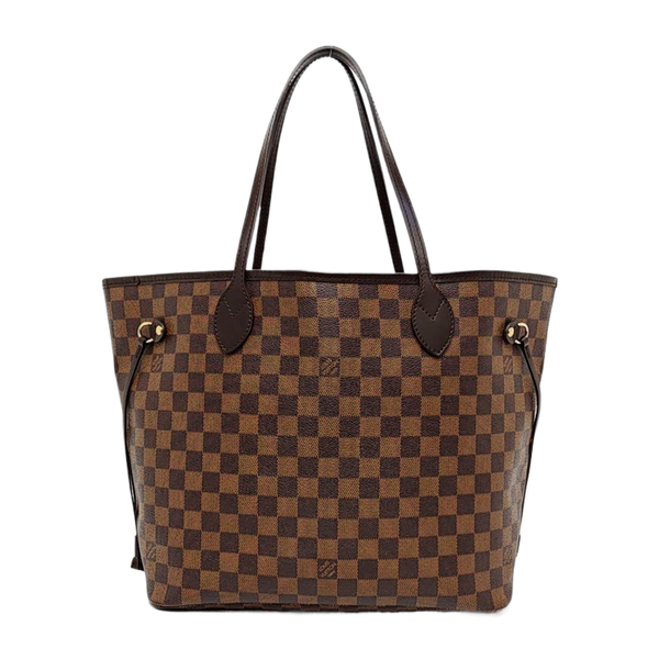 Authenticated pre-owned  NEVERFULL MM Damier Ebene Coated Canvas Brown - Tote Bag at Looply