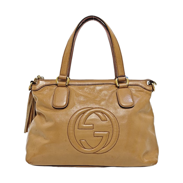 Soho Small Patent Leather Beige