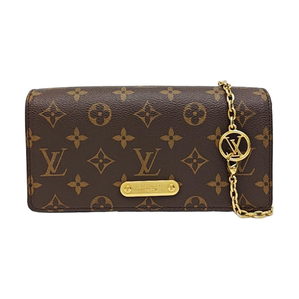 Lily Monogram Coated Canvas Brown