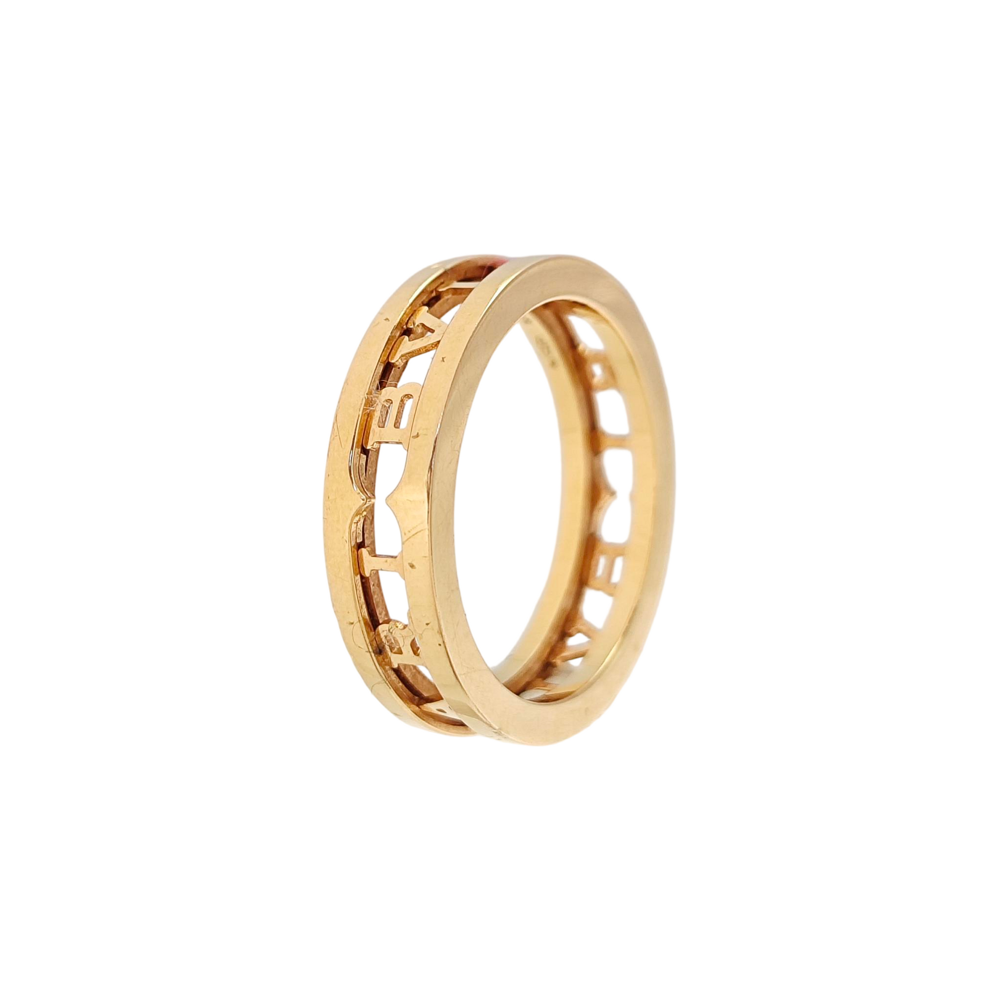 B.ZERO1 18k Rose Gold Ring EU 59