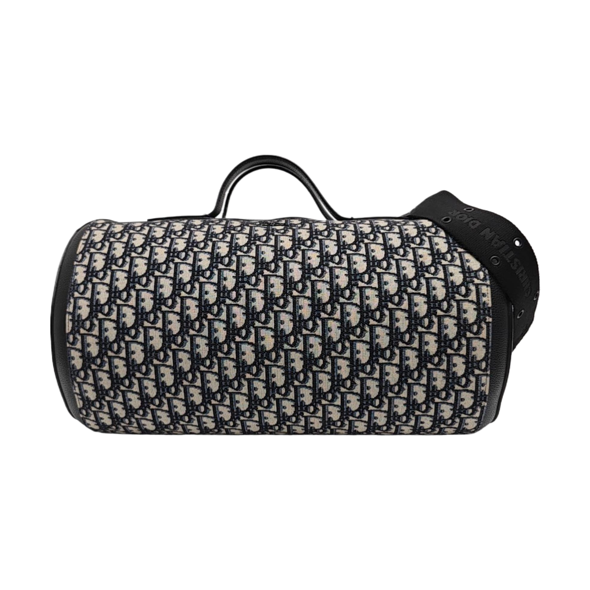 Oblique Canvas Shoulder Bag Blue