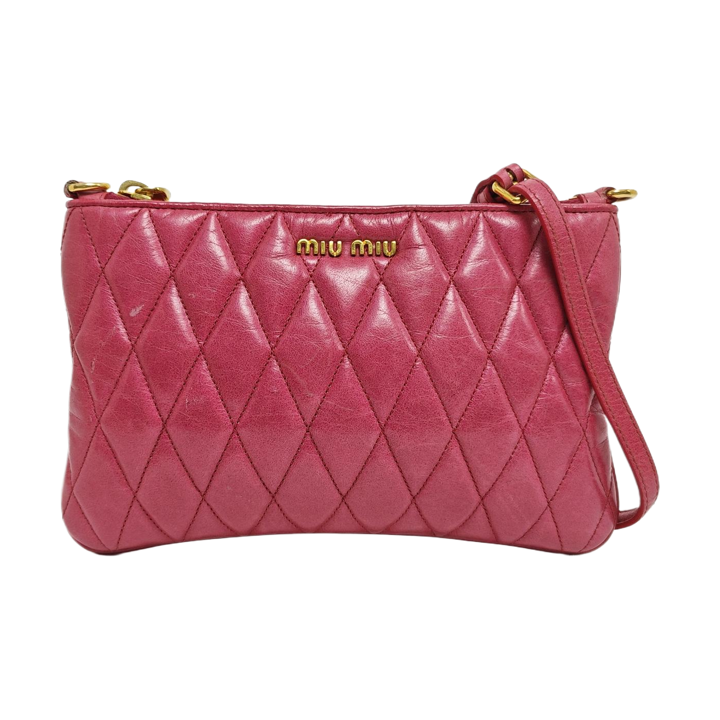 Quilted Lambskin Shoulder Bag Pink