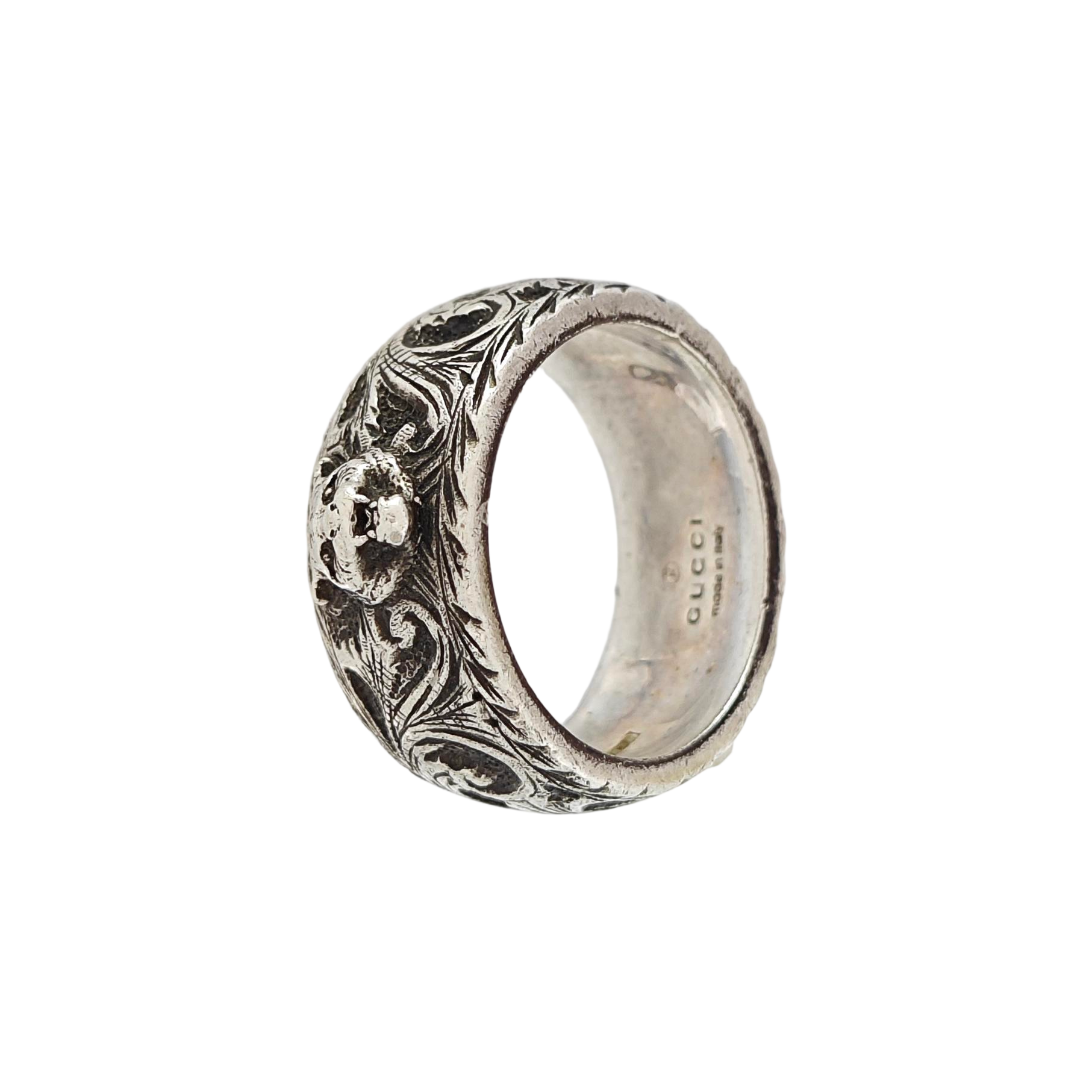 Gucci Garden 925 Sterling Silver Ring EU 56