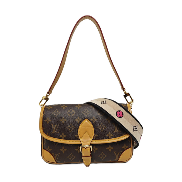 DIANE Monogram Coated Canvas Brown